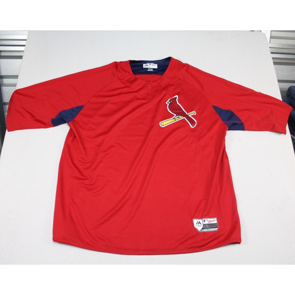 St Louis Cardinals Men Red‎ Jersey Majestic Authentic CoolBase Stitched MLB XXXL